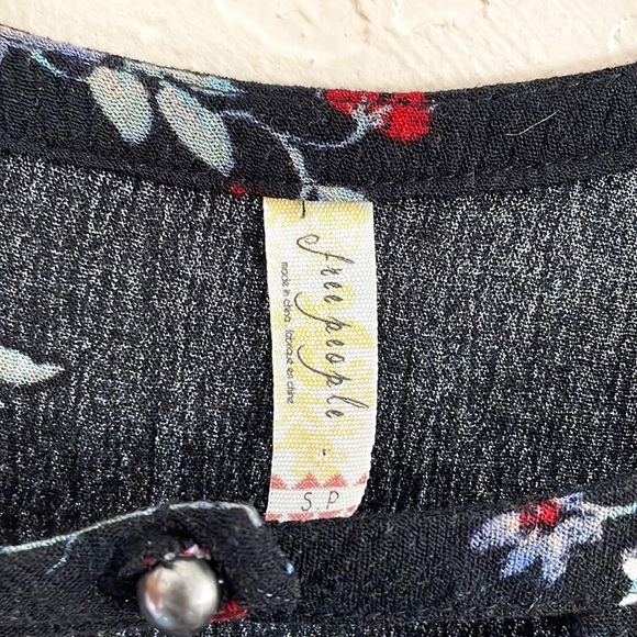 Free People ‘Snap On’ Floral Mini/ Tunic‎ Dress - Picture 8 of 10